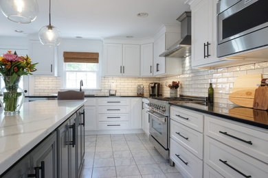 Inspiration for a transitional home design remodel in Boston