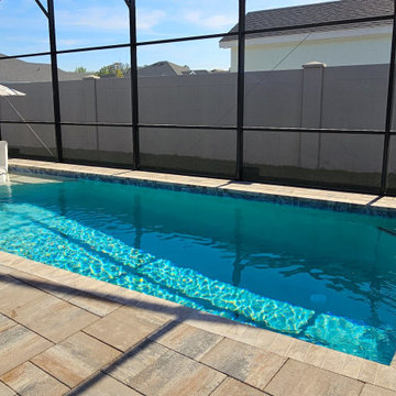 The Villages Parallelogram Pool with bold angled steps