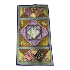 Purple Green Decorative Indian Wall Hanging Tapestry Moroccan Boho Decor