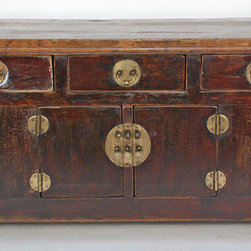 Antique Chinese Rustic Console Cabinet - Buffets And Sideboards