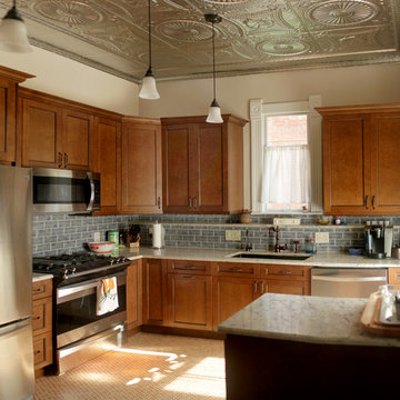 Period-inspired Kitchen with Tin Ceiling in Whittier