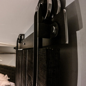 Shou-Sugi-Ban & Black Steel Barn Door