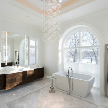 Crisp White Master Bathroom