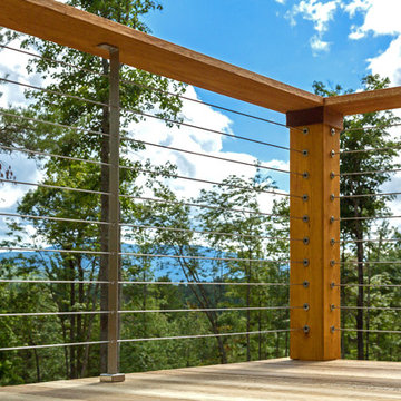 Wood Deck with DriveTite Cable Railing