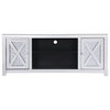 Elegant Decor Modern 2 Door 59" Clear Crystal Mirrored TV Stand
