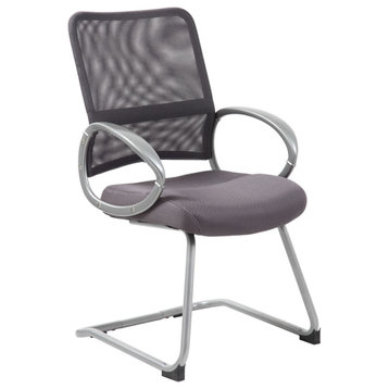 Boss Mesh Back W/ Pewter Finish Guest Chair