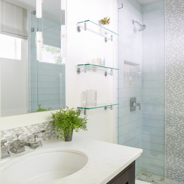 Bathroom Glass tiles for the Del Mar Inland Residence