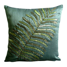 The Pillow Collection Elske Floral Bedding Sham Cactus Green European/26 x 26 