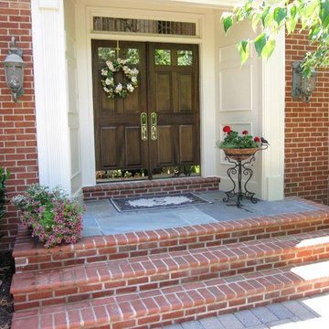 Elegant Brick and Stone Front Entry