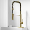 VIGO Sterling Pull-Down Kitchen Faucet With Deck Plate, Matte Brushed Gold