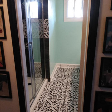 Handicap Shower installation for a disabled vet
