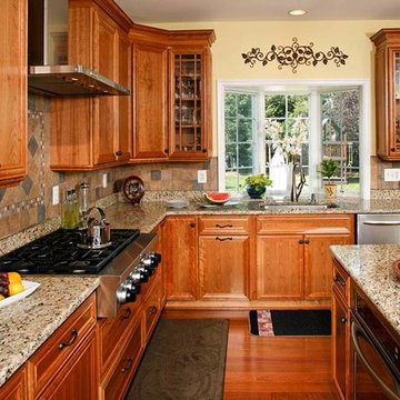 Large Kitchen Addition Opens to Patio for Enhanced Family Living