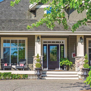 Masonite VistaGrande Smooth 3/4 Lite Exterior Fiberglass Door with Clear Glass