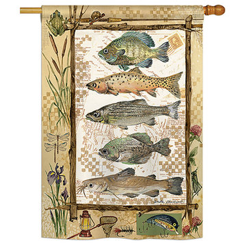 Fishing Adventures Nature, Everyday House Flag 28"x40"
