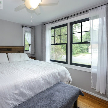 New Black Windows in Pretty Bedroom - Renewal by Andersen NJ / NYC