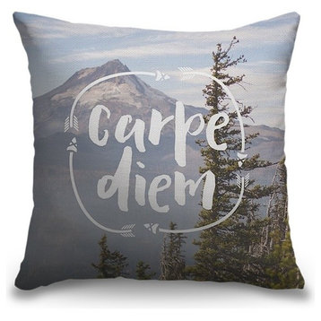 "Carpe Diem I - Sentiment" Pillow 18"x18"