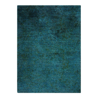 Ahgly Company Machine Washable Indoor Rectangle Oriental Turquoise Blue  Industrial Area Rugs, 2' x 4