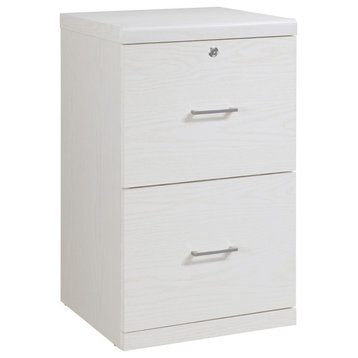 Alpine 2-Drawer Vertical File With Lockdowel Fastening System, White Finish