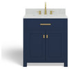 Polaris Bathroom Vanity, Single Sink, 30", Monarch Blue, Freestanding