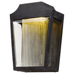 Maxim Lighting - Maxim Lighting 85632CLCRAR Villa - 12.25" 7W 1 LED Outdoor Wall Lantern - A ribbed glass diffuser glows in the night as it is illuminated by an energy efficient LED light source concealed in the hood. Available in two finish combinations Adobe with Topaz Ribbed and Anthracite with Clear Ribbed diffusers.