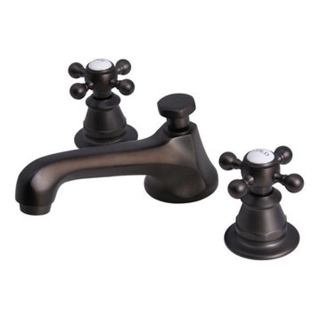 Lever Handles-American Widespread Lavatory Faucet, Oil Rubbed Bronze Finish With