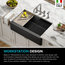 Bellucci Workstation 33" Farmhouse Apron Granite Composite Kitchen Sink MBL