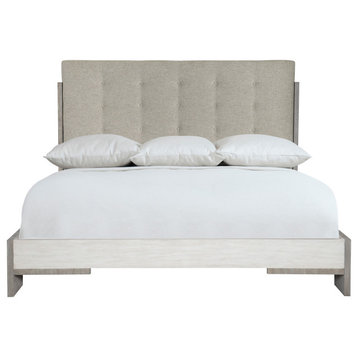 Bernhardt Foundations Upholstered Button Tufted Panel Bed, California King