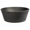 16 Inch Lava Stone Round Sloped Vessel Sink for Bathroom, Round