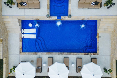 Inspiration for a contemporary pool remodel