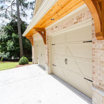 Cypress Tongue And Groove Soffit With Cedar Brackets