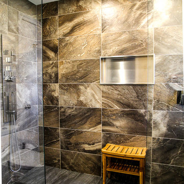 Double Shower Full Bathroom Reno