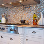 Pressed tin backsplash