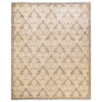 Oushak, One-of-a-Kind Hand-Knotted Area Rug Ivory, 8'0"x9'9"