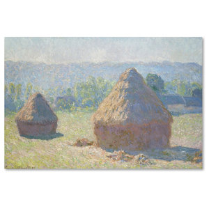 Monet Haystacks Effect Of Snow And Sun Canvas Art Contemporary Prints And Posters By Trademark Global Houzz