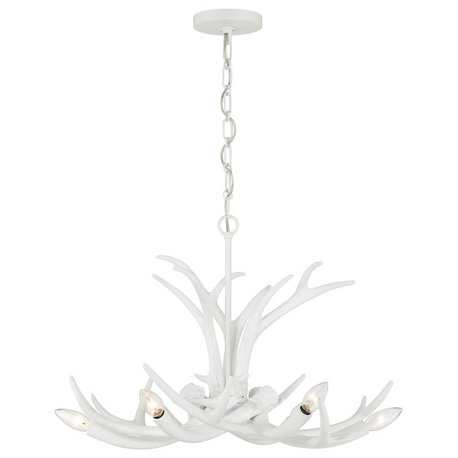 Daniels 6-Light Chandelier, Matte White