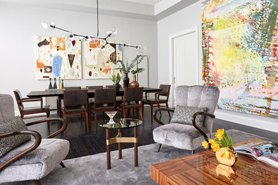 Inspiration for a modern dining room remodel in New York