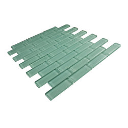1x3 Light Green Glossy Subway Glass Mosaic Tiles - Home Accessories & Decor