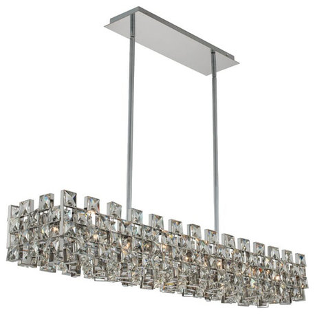 Piazze 8-Light Kitchen Island Light in Polished Chrome