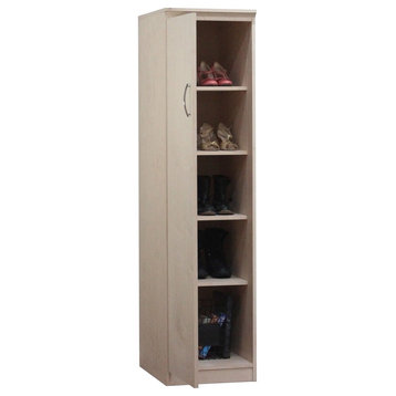 Flat Iron Slim Linen Closet, Left, 24x18x72, Unfinished