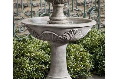 Acanthus Two Tiered Garden Fountain