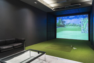 Example of a minimalist garage design in Boston