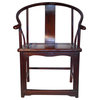 Oriental Monk Chair With Ox Horn Back
