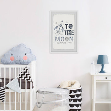 "Ready to Fly to the Moon and Space II" Framed Painting Print