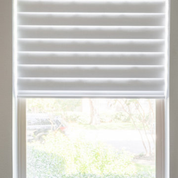 Half-Opened Hunter Douglas Pirouette Window Shadings with PowerView®