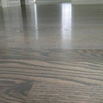 Gray Stained Oak Wood Floors