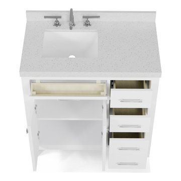 Caroline Parkway 36'' White Bathroom Vanity