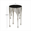 Zimlay Silver Contemporary Aluminum Accent Table 80793