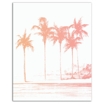 Pink Palm Trees 16x20 Canvas Wall Art