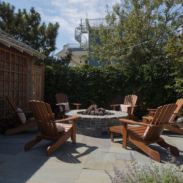 Backyard Fire Pit and Hardscape