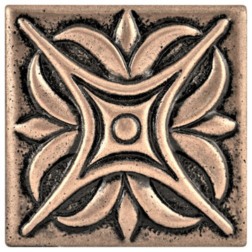 MidWest Star Metal Insert Tile 2"x2", Set of 8, Bronze